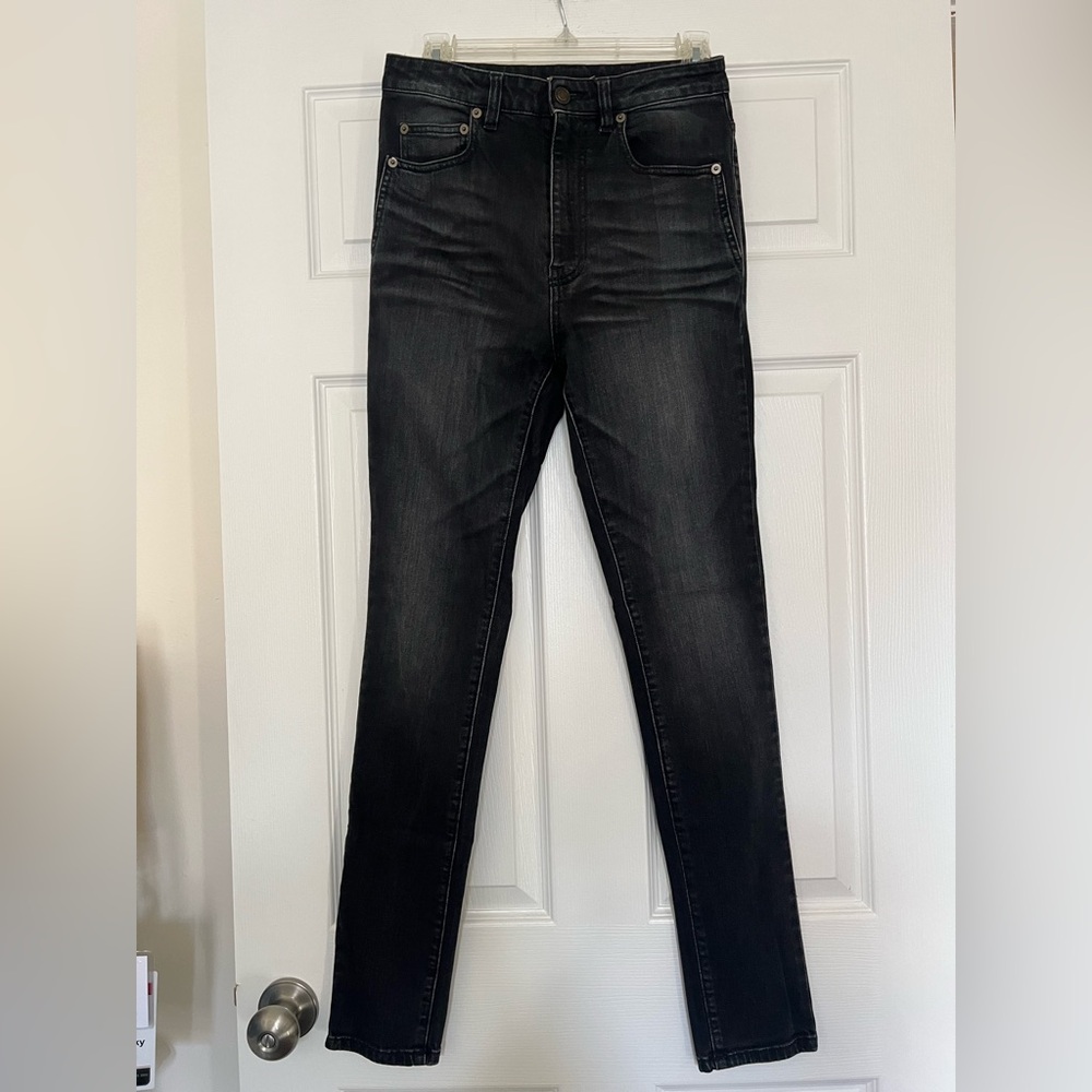 Saint Laurent high waist black skinny jeans sz 28 4